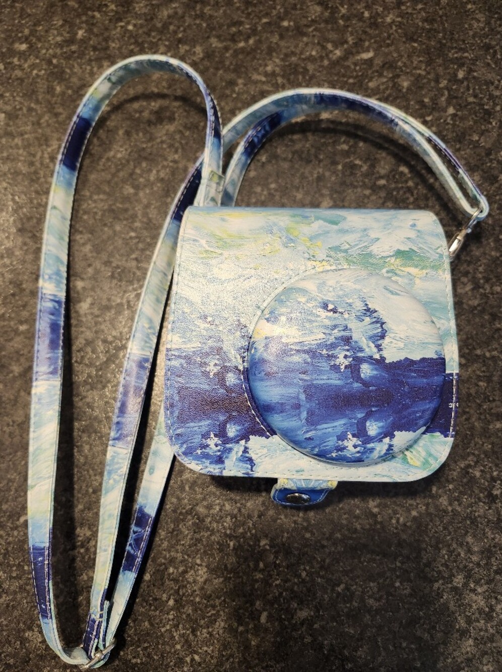 Instax 8 Mini Polaroid Blue Marble Camera Case